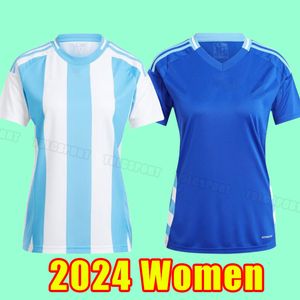 Женщины 2024 2025 г. Аргентина футбольные майки футбольная рубашка Dybala Aguero Maradona di Maria 24 25 фанатов Версия Униформа дома в гостях S-2XL