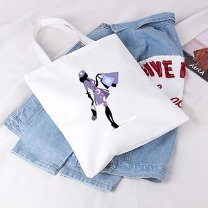 Сумки для покупок городская женщина -леди сумки с холстом Tote Little Princess Custom Print Text Daily Использование DIY Eco Makeableable
