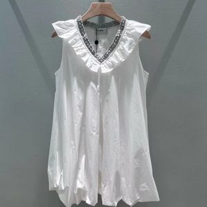 vestido de grife luxuoso chan pesado setor diamante pérola pérola com broto de broto de broto vestido de design plissado listrado