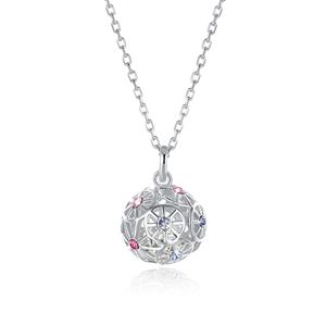 Sterling silver halsband kristall från swarovski element s925 silverfärgad kulhänge halsband trendiga damer julklappar potal 340h