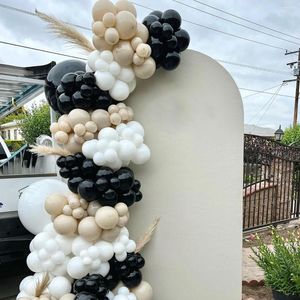 Party -Dekoration 168pcs 5 10 18inch White Black Beach Latex Ballon Bogen Kit zum Dekorieren von Hochzeiten Brautduschen Geschlecht enthüllt