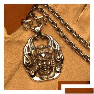 Pendant Necklaces Pendant Necklaces Hx Fudo Mingwang Tag Mens Pure Handmade Is A Chicken Birthright Buddha Couple Pendants For Women I Dhvhw