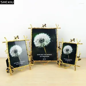 Frames Creative Zinc Alloy Tree Branch Po Frame Wedding Pography Decoration 6/7/10 Inch Metal Home Modern