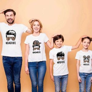 Семейная подходящая наряды забавная папа мама, детка, семейство, семейная футболка летняя семья с коротким рукава