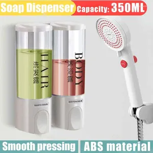 Liquid Soap Dispenser 350ml Manual Wall Mounted Bathroom Washing Hand Sanitizer Family El Shower Gel Accessories