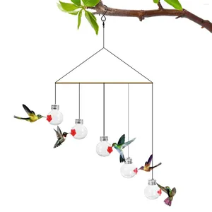 Other Bird Supplies Feeder Wind Chime Hummingbird Water 5 Grids Hanging Structure Simple