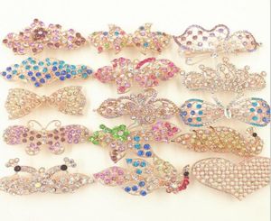 Koreanische Frauen Haarnadel -Kristall -Strass -Einschaltungen für Bugherzherzgeformte Frühlingshaarclip Multicolor Mix Order in Bulk6809102