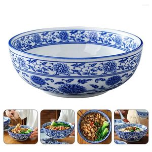 Tazze di piattini 1pc ciotola in ceramica in stile cinese blu e bianca ciotola di porcellana per uso domestico