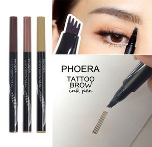 Ny 1PC Women Girl Tattoo Eyebrow Pencil Waterproof Fork Tip Microblading Makeup Ink Sketch Korean Eye Brow Pen7973751
