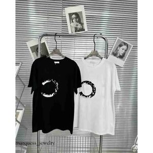 Chanells T-Shirt Designer Tops T-Shirts Tee With Beads Letter Pattern Shirts Runway High End Brand Summer Chanclas Short Sleeves Crew Neck Female T-Shirt 786