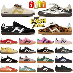 2024 Designer Running Shoes Men Women Casual OG Classic Sneakers Black White Wales Bonner Shoes Leopard Print Black Cream Mens Womens Outdoor Sptors Fashion Shoe