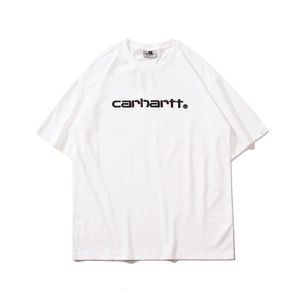 7IOI Designer Fashion Short Sleeved t Shirts Tooling Carhartte Men's Letter Embroidery Loose Teen Couple Round Neck Pullover Casual Commuting Instagram Sleeves
