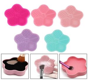 Silicone Makeup Brush Brush Pad Pad Starfish Cleaning Mat Screking Board Ferramenta Faça uma Fundação de Lavagem Brushes8976539