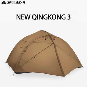 Tendas e abrigos 3f Ul Gear Qingkong 3-a-4 temporada 15d tenda de acampamento de camping de camada de caminhada Ultra Light Backping Hunting TentQ240511