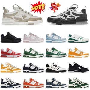 Low OG Original Skate V Overlays Virgil Designer Shoes Luxury Womens Mens Calfskin Leather Trainers Platform Authentic White Black Green Orange Sneakers Loafers