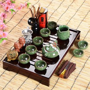 Teaware Conjuntos S Pais do Dia da Idéia de Presente Conjunto de Tea Drinkwares Cerimônia Chinesa Com mesa com oito peças sofisticadas