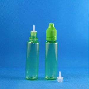 100 Sets/Lot 25ml UNICORN GREEN Plastic Dropper Bottles Child Resistant Tamper Proof Long Thin Tip e Liquid Vapor Juice e-Liquide 25 ml Cijf