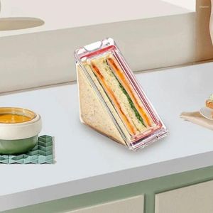 Storage Bottles Bento Box Triangle Sandwich Container Reusable DIY Lunch Wedge Boxes Acrylic Clear Baking Pastry Tools Maker For Kids
