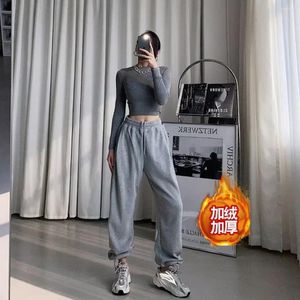 Frauenhose Frauen graue Jogging Jogginghose für Sport Jogger hoher Taille Schweiß lässig weibliche Hosen y2k Sweatpa