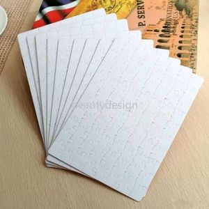 Christmas Decorations Sublimation DIY Size A4 Blank Puzzles White Puzzle Jigsaw 80Pcs Heat Printing Transfer Handmade Gift Xu 0216