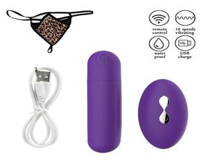 Mutandine vibranti 10 Funzione Bullet Vibratore Wireless Remote Control Cinghia ricaricabile su vibratori di biancheria intima per donne Sex Toy5465871