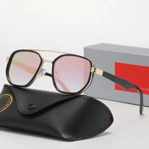 2024 Мужские группы классические бренды ретро -дизайнерские очки женщины, носит, металлическая рама запрещает дизайнеры солнце