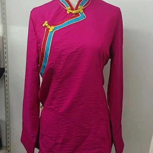Abiti etnici abiti tibetani femminili rotolanti camicia abbinata a doppio colore interno ed usura esterna