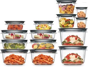 Storage Bottles Food Containers With Snap Bases For Easy Organization And Lids Lunch Meal Prep Leftovers Dishwasher Safe