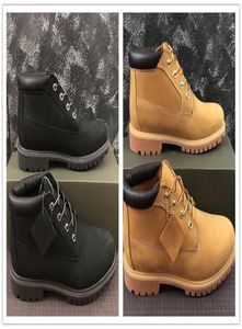 Mid Wheat Nubuck Czarne wodoodporne buty robocze dla mężczyzn Sport Sport Zimowe trampki Kasztanki Trenery Męskie Martin Boots7067740