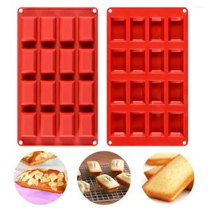 Bakning Mögel Silikolove 16 Haviteter Finansiär Cookie Mold Mini Size Silikon Rektangulär Brick Pastry Home Bakeware Tools Tools