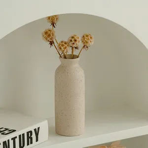 Vases Nordic White Creative Modern Ceramic Decoration Dried Flower Vase Living Room Tv Cabinet Cafe Arrangement