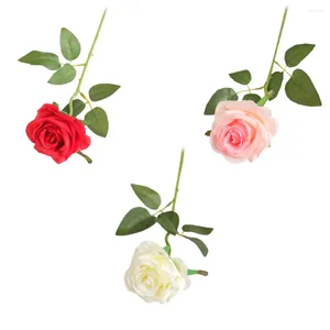 Fiori decorativi 12pcs/set di rose luminose e colorate seta per aggiungere colore ogni occasione con