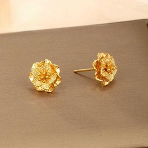 Brincos de bretas avançadas Brincho de flor Avançado 14k Color Gold Earings Para Mulheres Casamento Aniversário