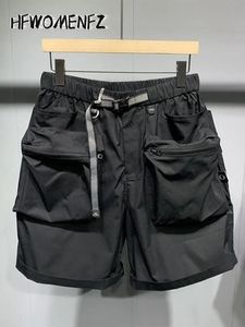 MANS Fashion Breve Cargo Shorts Verão Masculino Streetwear Casual Pockage Thin Troushers curtas Casa de alta qualidade Man Roupos 240513