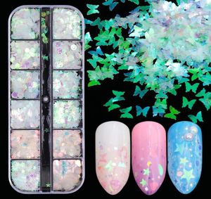 Mermaid Symphony Nail Art Glitter Sequins Flake Holographic Mixed Shape 3D Butterfly Slice Sparkling Manicure Decoration4523826
