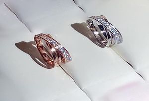 Ringos de cluster Brand Pure 925 Sterling Silver Jewelry for Women Lock Design H Party de casamento Luxury2230487