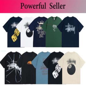 2024 designerski koszulka Stusssy koszulka damska Tshirt modny druk Graffiti Street Drustboard Hip-Hop w stylu modna Stusssy koszula krótkie rękawy