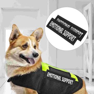 Dog Collars Service Sticker Reflective Patch Tag Decorative Vest Pet Harness Supply Labels