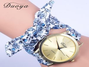 Fashion Women039S Flower Star Bow Wristwatch Scarf Band Party Casual Watch Montre Femme Women Gift2505417