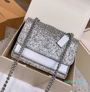 Designer Taschen Leder Frauen Abend Crossbody Kettenbeutel Blingbling Schulter Messenger Taschen 2024