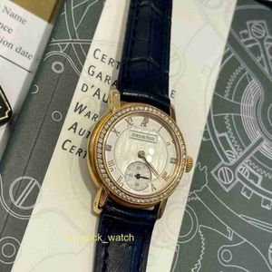 Aeipi Watch designer di lusso Jules Series 18K in oro rosa originale Diamond Manuale orologio meccanico per donne Aehazj