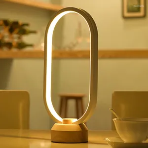 Table Lamps Aluminum Lamp Bedroom Bedside Decor Desk Lights Modern Style White USB Ring Reading LED Night Light