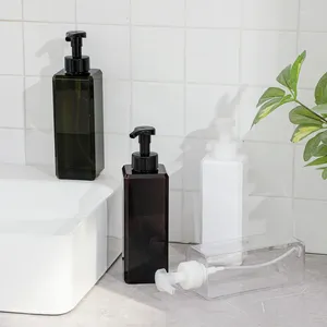 Liquid Soap Dispenser 250/450Ml Square Foam Bottle Petg Press Face Wash Hand Sanitizer Mousse
