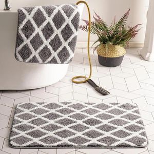 Bath Mats Bathroom Rug Non-slip Absorbent Floor Feet Soft Microfiber Home Carpet Anti-skid Mat Tapis Salle De Bain