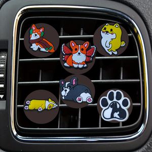 Car Air Freshener Yellow Dog Cartoon Vent Clip Outlet Per Conditioner Clips For Office Home Decorative Conditioning Drop Delivery Ottd Othuc