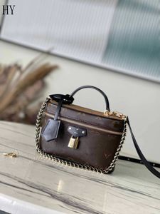Designer luksusowe torebki próżność pączka Trunk Trunk skórzane trasy brązowe pm ramię w torbie