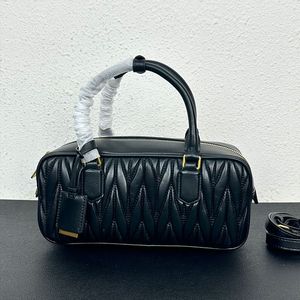 folded bowling bag luxury designer bag handbags purse women zipper pleated shoulder bag crossbody bag high quality sheepskin material travel clutch hand bags