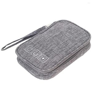 Depolama Çantaları Veri Kablo Çantası USB Elektronik Organizatörler Tel Mini Kulak Halk Kablosu Organizatör Polyester Kılıf Seyahat