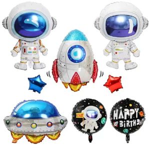 Dekoration Astronaut Party Luftballons 3D Raketfolie Ballon Außenraum Raumschiff et Ballon für Geburtstagsboy Kinder Balonen Spielzeug 1104 Schiff