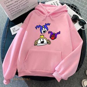 Erkek Hoodies Sweatshirts Persona Hoodies Moda Kadınlar/Erkekler Konforlu Hooded FLCE Grafik Baskı Moletom Sonbahar/Kış Hoody Y240510 için Long Slve Comic